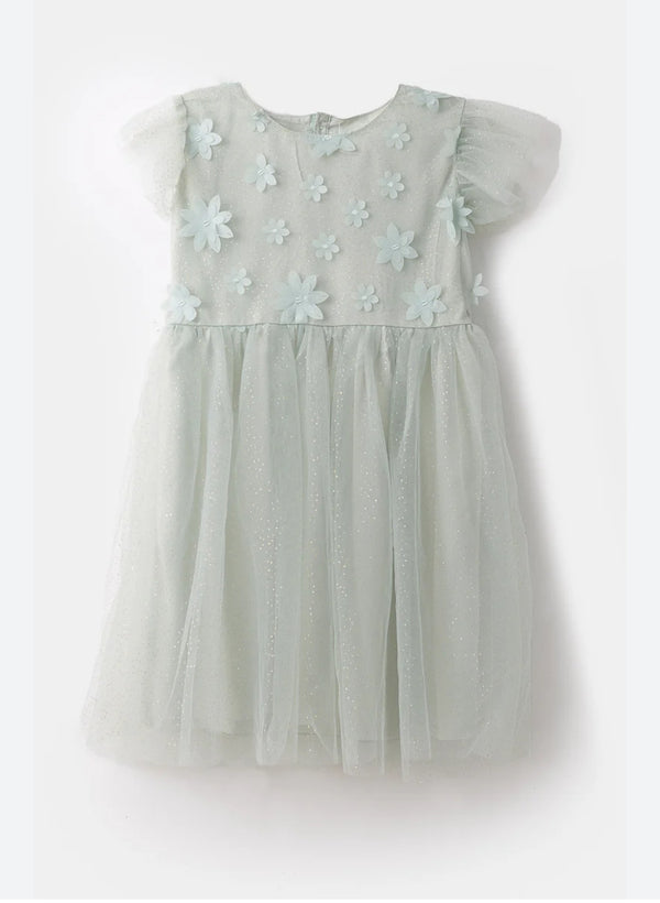 Vestido niña  flores polito .