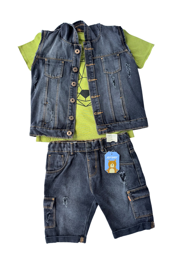 Conjunto niño chaleco joy baby .