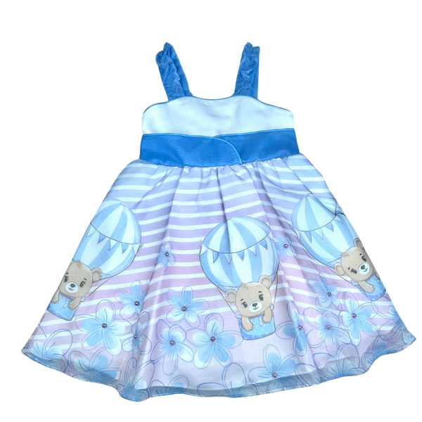 Vestido de niña + panty y Balaca