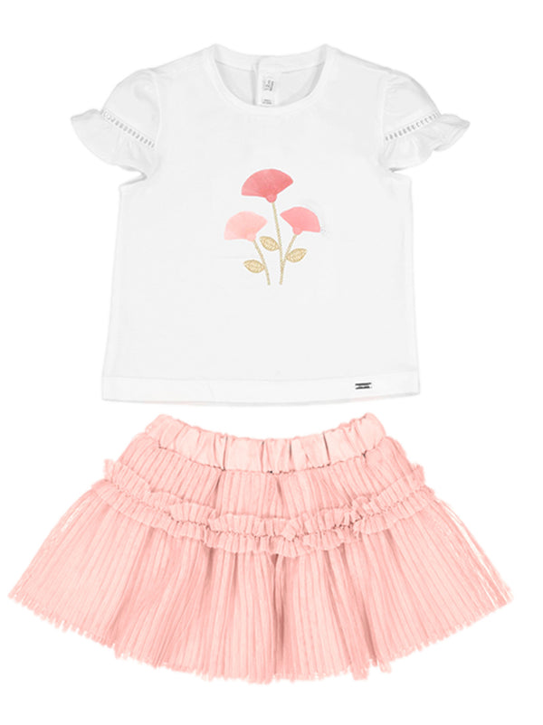 Conjunto  niña falda tul