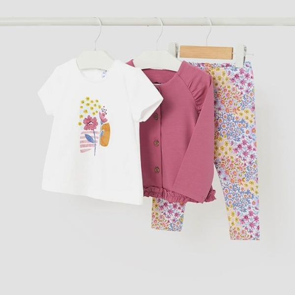 Conjunto niña 3 piezas mayoral .