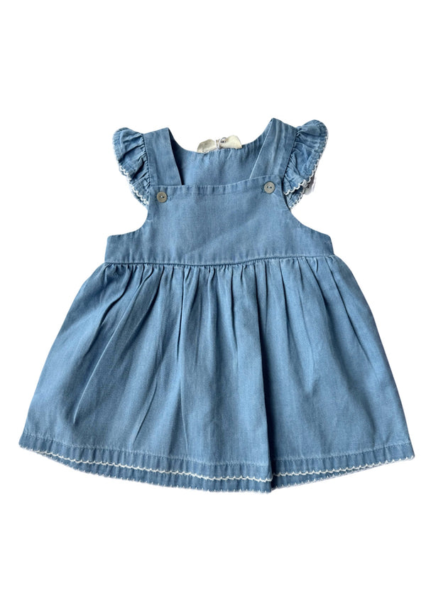 Vestido niña denim zippy